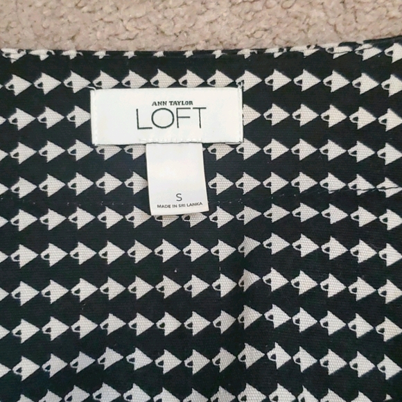 Ann Taylor Loft Black & White Hounds Tooth SP - Picture 2 of 5